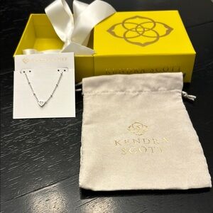 Kendra Scott Silver Heart Necklace